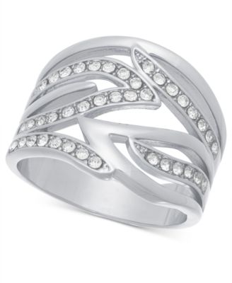 I.N.C. International Concepts - Silver-Tone Pave Flame Ring