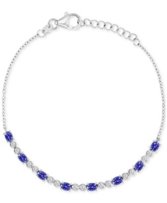 Macy's - Cubic Zirconia Oval & Bezel Chain Link Bracelet