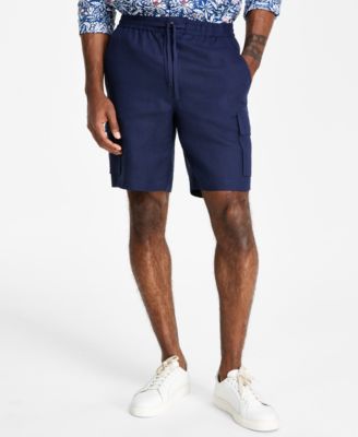 Club Room - Men's Regular-Fit Linen Cargo Shorts