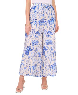Vince Camuto - Women's Printed Drawstring Wide-Leg Pants
