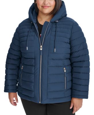 Tommy Hilfiger - Plus Size Hooded Packable Puffer Coat