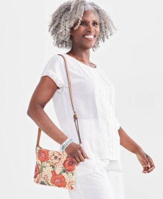 Style & Co - Women's Round-Neck Crochet-Trim Dolman Top