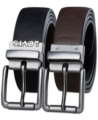Levi's - Men's Logo Buckle Stretch Reversible Leather Belt