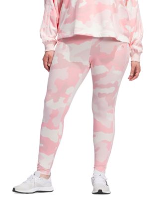 adidas - Plus Size Camo Print Three Stripe Leggings