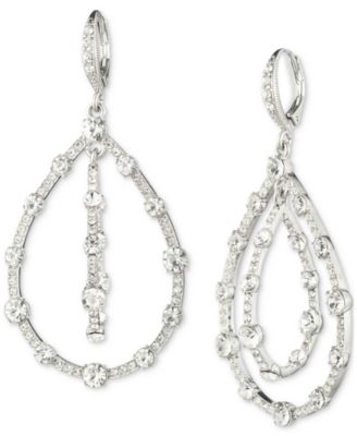 Givenchy - Pav&eacute; Crystal Orbital Drop Earrings