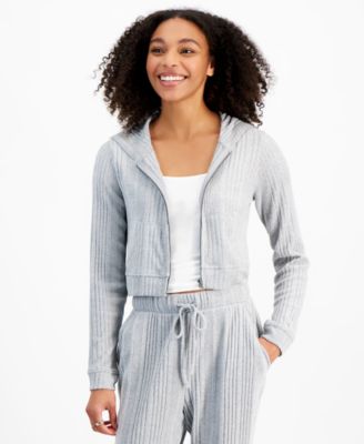 Self Esteem - Juniors' Ribbed Full-Zip Hoodie