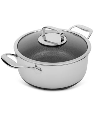 Livwell - DiamondClad 6-Qt. Hybrid Nonstick Stainless Steel Pot and Lid