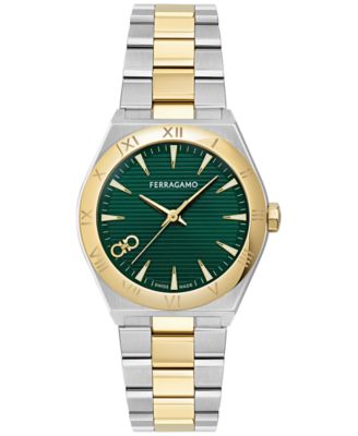 Ferragamo - Women's Swiss Vega Two-Tone Stainless Steel Bracelet Watch 35mm