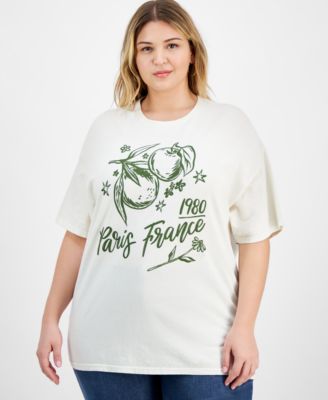 Rebellious One - Trendy Plus Size Cotton Paris France 1980 T-Shirt