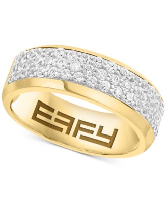 EFFY Collection - Men's Zircon Pav&eacute; Band (1-3/4 ct. t.w.) in Gold-Plated Sterling Silver