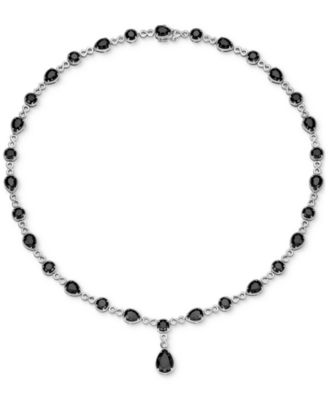Macy's - Truffle Sapphire (31-1/2 ct. t.w.) Necklace in Sterling Silver, 18"