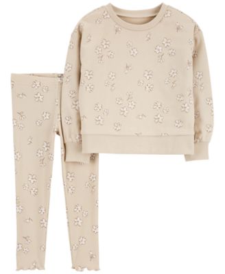 Carter's - Toddler Girls Floral-Print Pullover Top & Stretch Leggings, 2 Piece Set