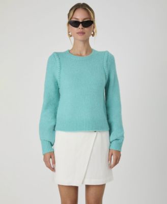 French Connection - Women's Braided-Trim Fluffy-Knit Sweater