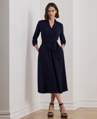 Lauren Ralph Lauren - Surplice Georgette Midi Dress