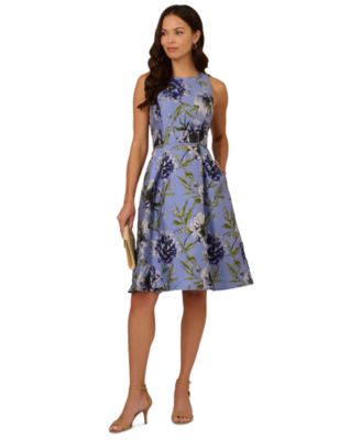 Adrianna Papell - Women's Sleeveless Floral-Embroidered Dress