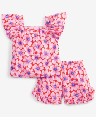 Epic Threads - Girls Floral Woven Short Set, Toddler