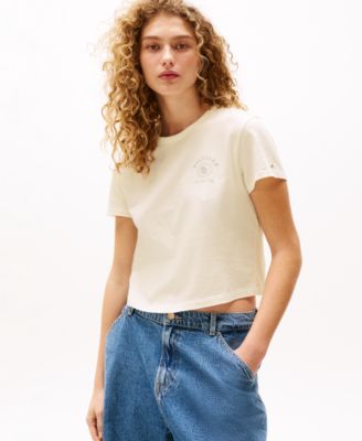 Tommy Hilfiger - Women's Cropped Cotton T-Shirt
