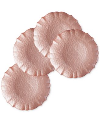 American Atelier - Ice Queen Blush Charger Plates, Set of 4