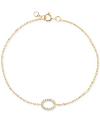 Macy's - Cubic Zirconia Solitaire Bezel Mirror Link Chain Bracelet (1 ct. t.w.) in Sterling Silver