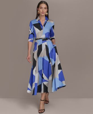 Donna Karan New York - Women's Printed Belted Shirtdress