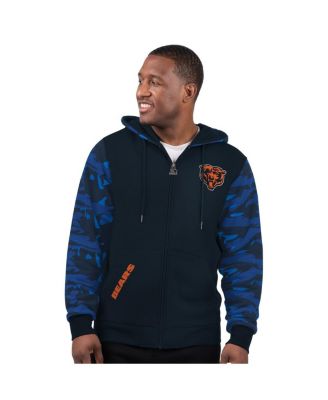 Starter - Men's Navy Chicago Bears Thursday Night Gridiron Full-Zip Hoodie
