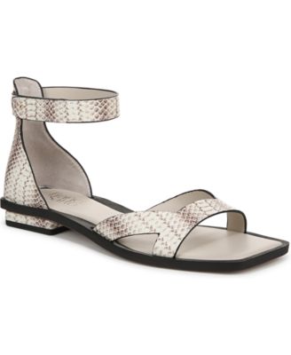 Franco Sarto - Women's Elisa Open Square Toe Ankle Strap Flat Sandals