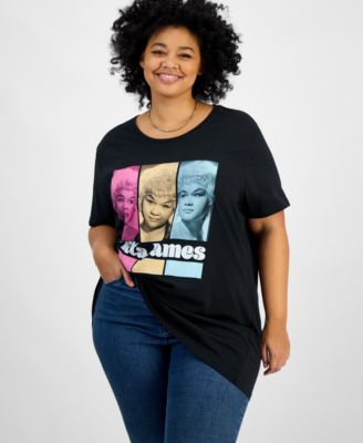Hybrid Apparel - Trendy Plus Size Cotton Etta James Graphic Tee