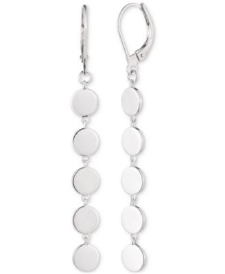 Lauren Ralph Lauren - Sterling Silver Disc Linear Earrings