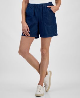 Style & Co - Women's Chambray Mid Rise Pull-On Shorts