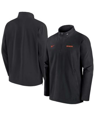 Nike - Men's Black Oregon State Beavers 2024 Sideline Coach Quarter-Zip Hoodie Jacket
