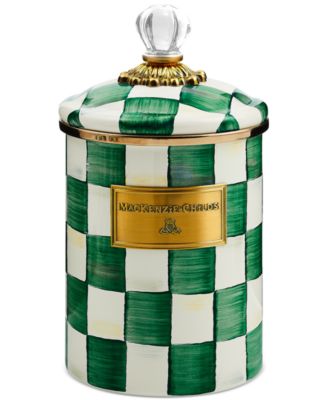 Mackenzie-Childs - Emerald Check Medium Canister