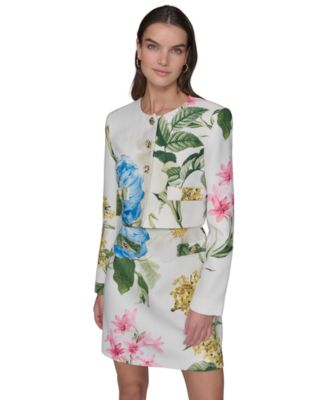 KARL LAGERFELD PARIS - Women's Spring Tweed Bolero Jacket