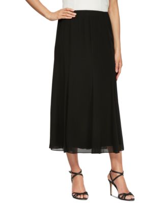 Alex Evenings - Women's Chiffon A-Line Midi Skirt