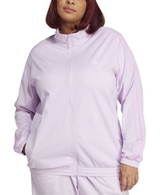 adidas - Plus Size Three-Stripe Tricot Zip Track Jacket
