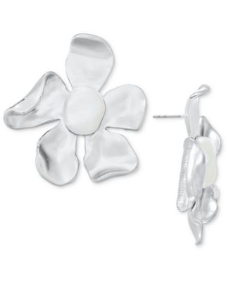 I.N.C. International Concepts - Silver-Tone Flower Statement Stud Earrings