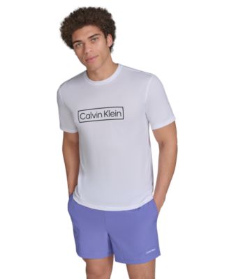 Calvin Klein - Men's Logo Short-Sleeve Swim Rash Guard