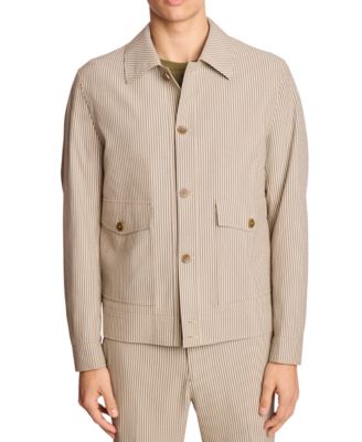 Paisley & Gray - Men's Slim Fit Long Sleeve Seersucker Button-Front Jacket