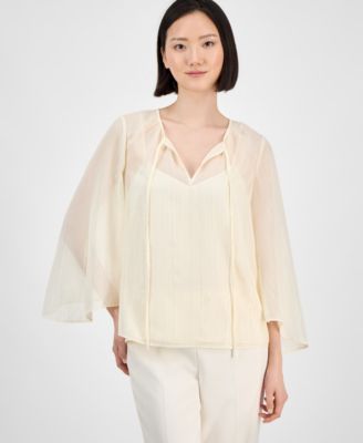 Anne Klein - Women's Tie-Neck Blouse