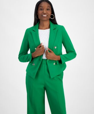Bar III - Women's Faux Double-Breasted One-Button Blazer