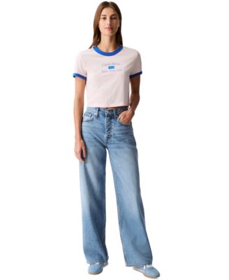 Calvin Klein Jeans - Women's High-Rise Wide-Leg Denim Jeans