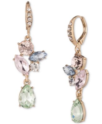 Givenchy - Mixed Crystal Cluster Double Drop Earrings