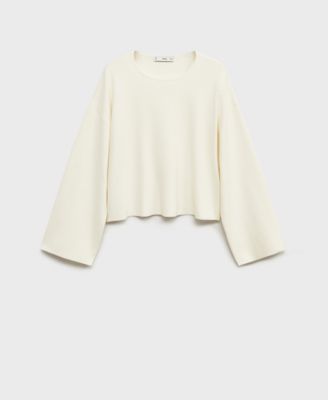 MANGO - Women's Oversized Sleeve Knitted Jersey