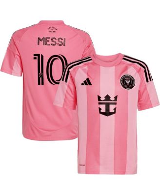 adidas - Big Boys and Girls Lionel Messi Light Pink Inter Miami CF 2025 Euforia Replica Player Jersey