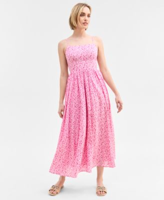 On 34th - Women's Floral Shadow Strappy Maxi Dress