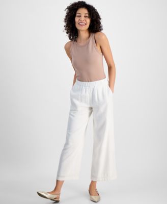 JM Collection - Petite Wide-Leg Pull-On Pants
