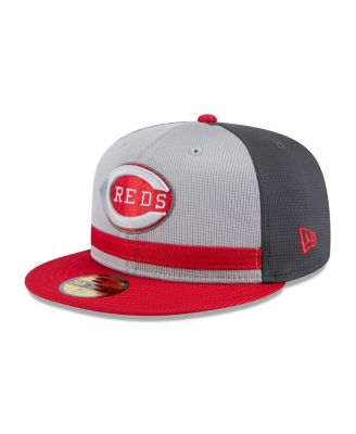 New Era - Men's Gray/Red Cincinnati Reds 2025 Batting Practice 59FIFTY Fitted Hat