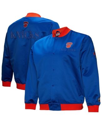 Mitchell & Ness - Men's Blue New York Knicks Hardwood Classics Team OG 3.0 Lightweight Satin Full-Snap Jacket
