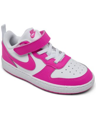 Nike - Toddler Girls Court Borough Low Recraft Fastening Strap Casual Sneakers from Finish Line