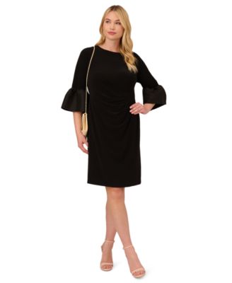 Adrianna Papell - Women's Gathered-Waist Bell-Sleeve Dress