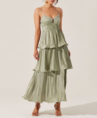 ASTR the Label - Women's Lupin Pleated Satin Dress